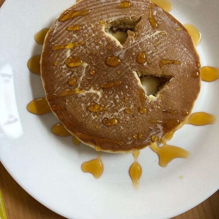 市販のホットケーキで♡アレンジ穴抜きしてハロウィン